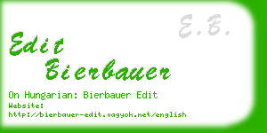 edit bierbauer business card